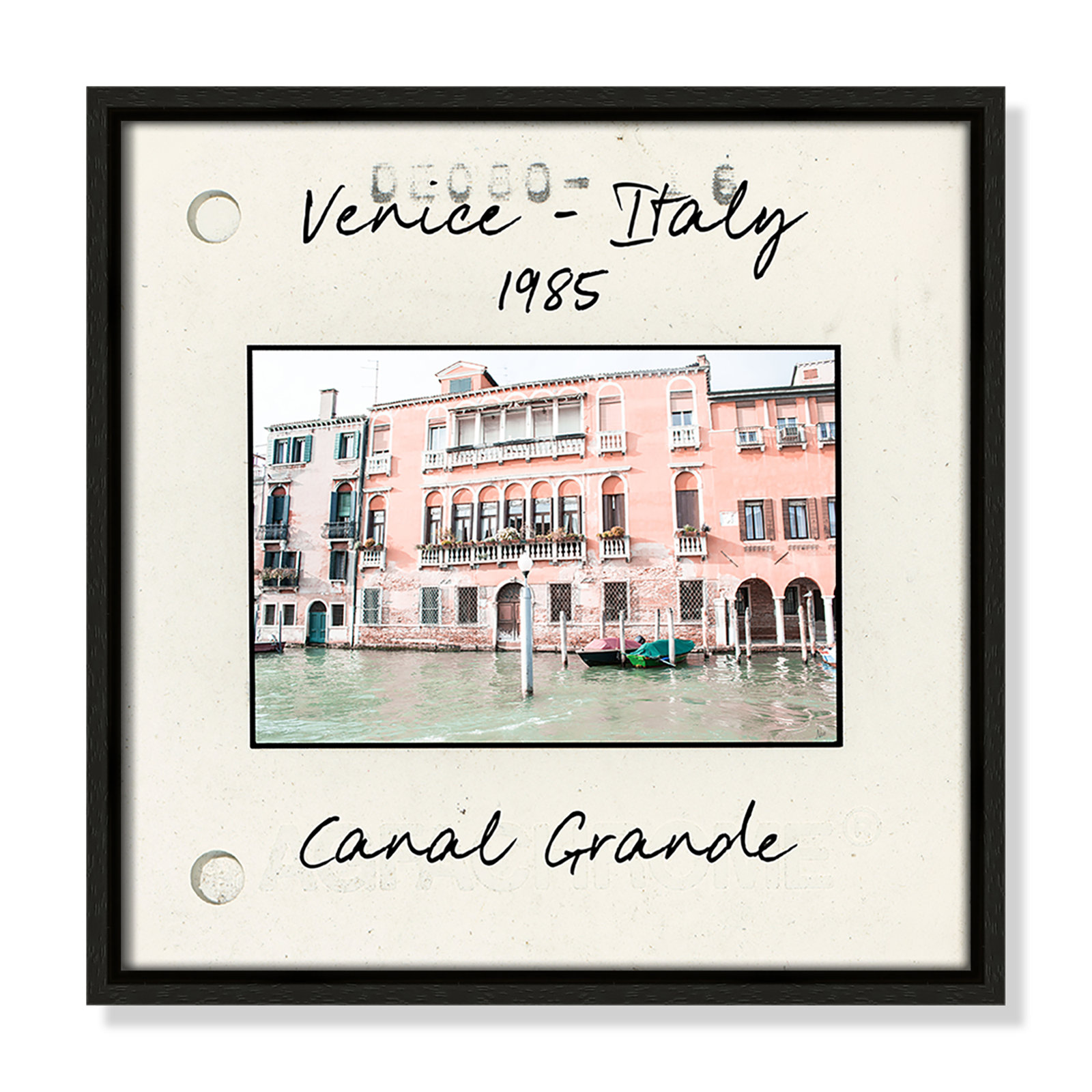 Ritona "Venice, Italy - Grand Canal" Print, Espresso Floater Framed Canvas, 13.5" H x 13.5" W x 2" D
