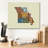 'Missouri State Map' by Lanre Adefioye, Canvas Wall Art-1778906129