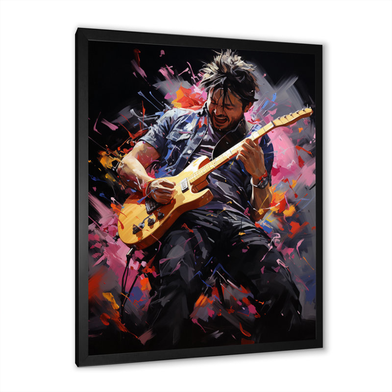 Yovanni Music Pop Rock Explosion I, Cadre photo noir, H 20 po x l 12 po x P 1 po
