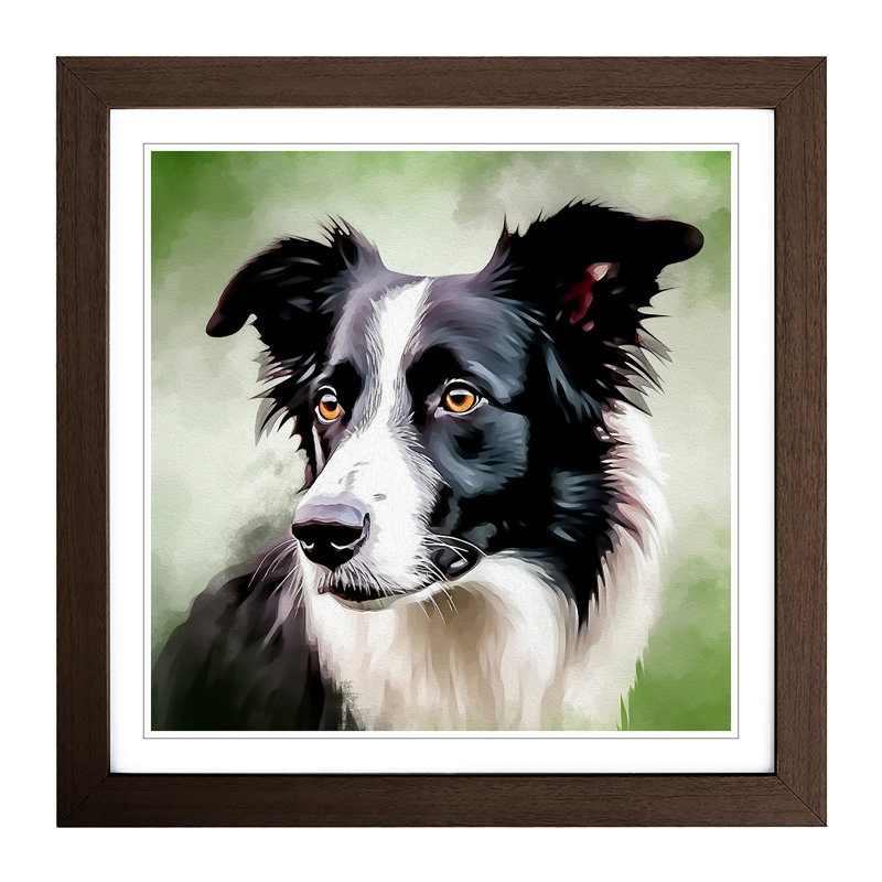 Single Picture Frame Print on Wood, Walnut