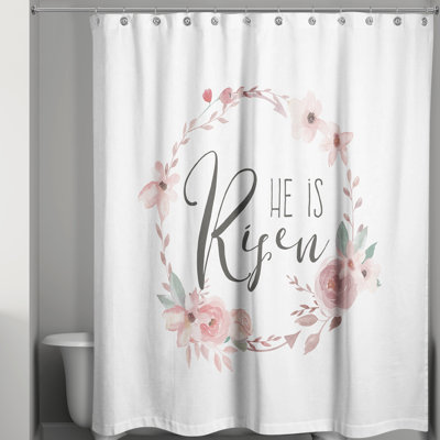Perea He Is Risen Shower Curtain