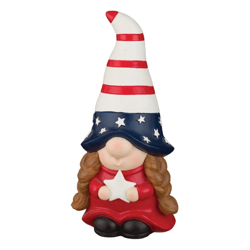Ensemble de trois gnomes de jardin en résine Americana