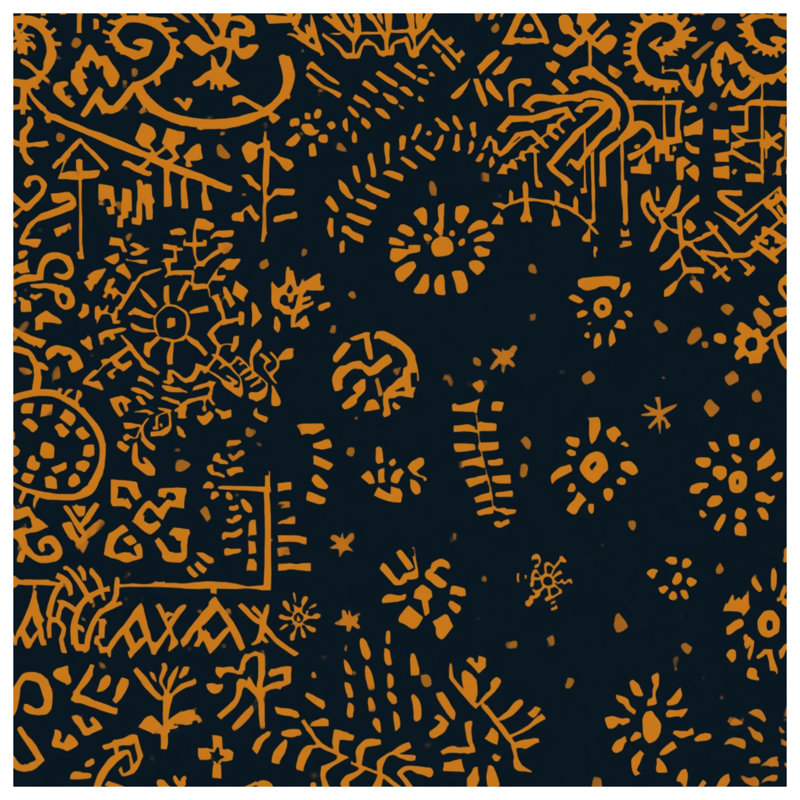 Tribal Symbols Pattern Double Sided Throw Pillows, 26 x 26 inches