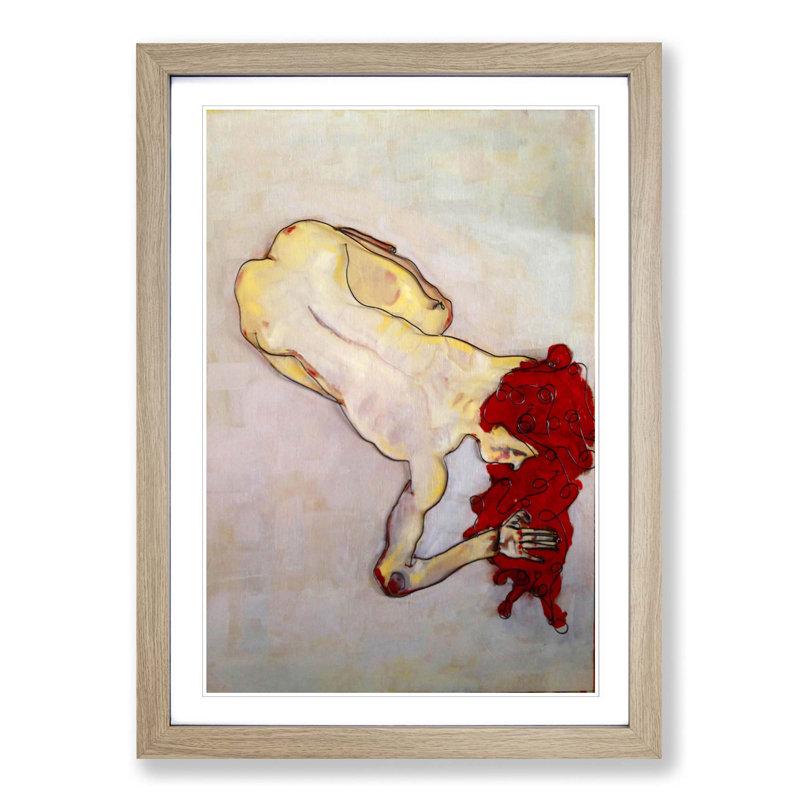 Wire and Paint Study by Egon Schiele - Framed Print, Oak
