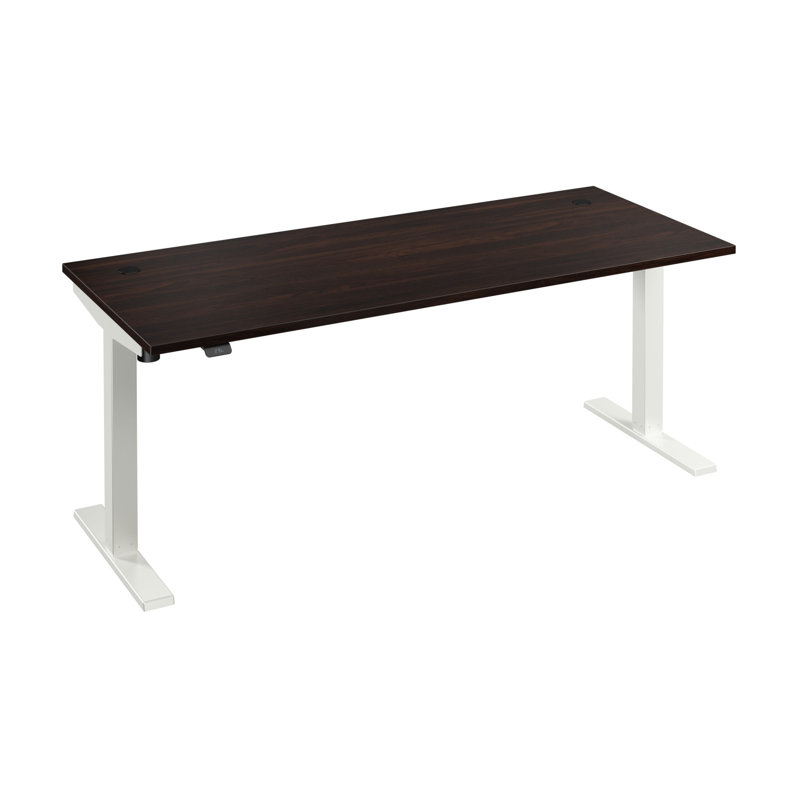 Bush Business Furniture Move 40 Series Electric Height Adjustable Standing Desk, 27" H x 71" W x 29.4" D, Black Walnut