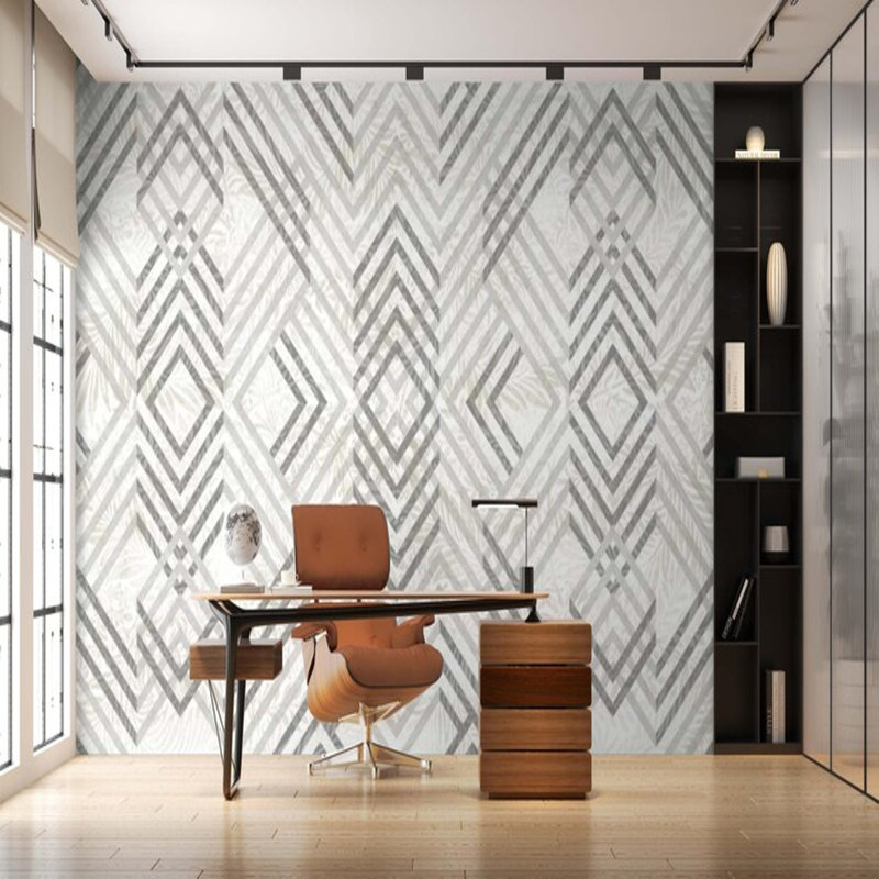 Monochrome Maze Elegance, 114" L x 204" W