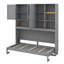 Lit escamotable simple de taille simple avec armoire supérieure, étagère, lit pliant peu encombrant avec éclairage et port USB-1846348320