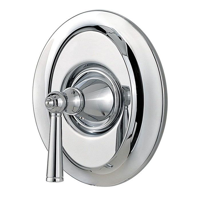 Garniture de robinet de douche et baignoire à poignée simple seulement Saxton, Chrome poli