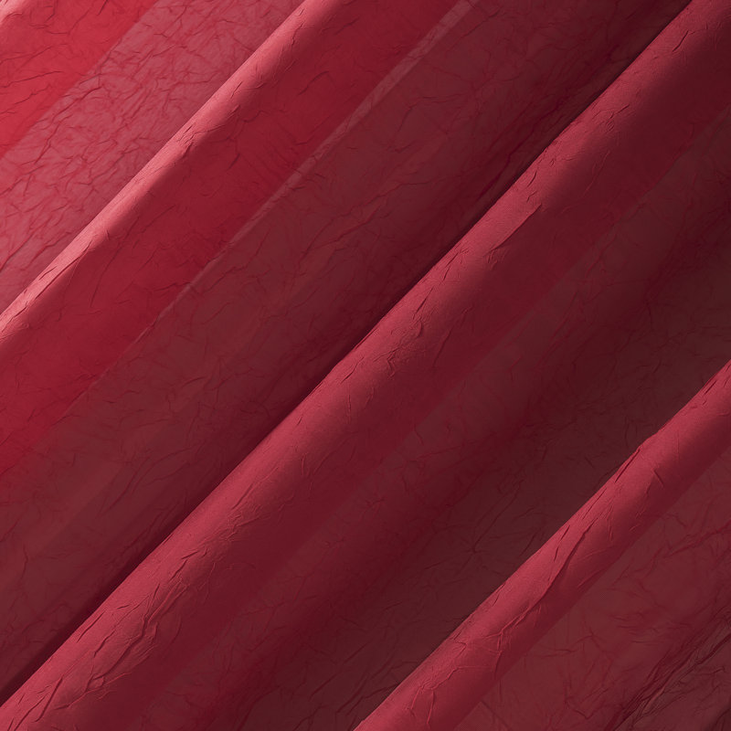 Panneau de rideau diaphane avec passe-tringle Maxon, l 51 po x L 63 po, Rouge