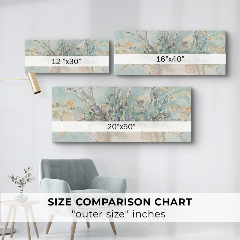 Présentoir de table II - Toile tendue avec châssis - Prêt à accrocher, H 12 po x l 30 po