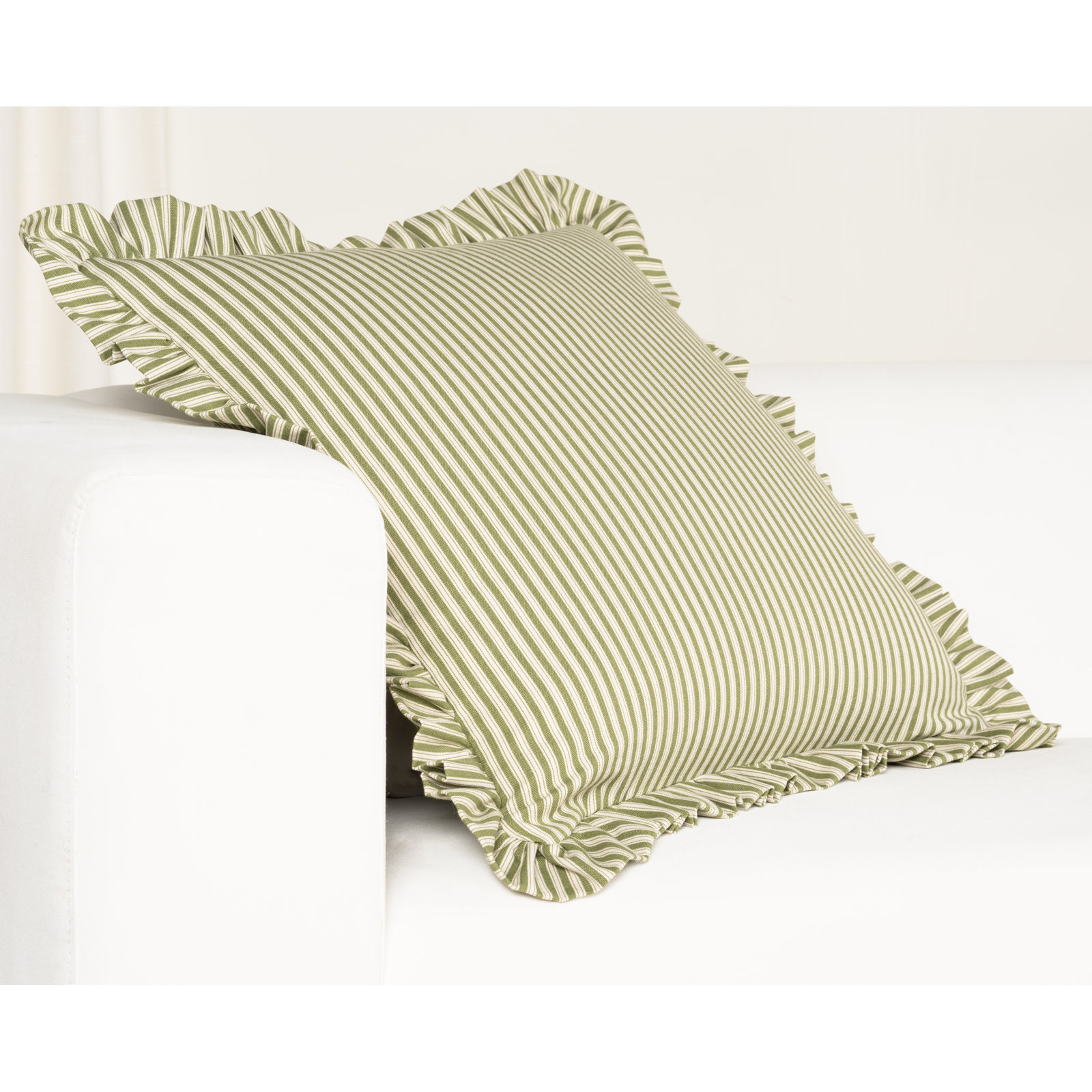 Siscovers 20" x 20" Cotton Pillow Cover & Insert, Green, Polyester