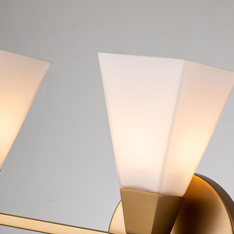 Meuble-lavabo 3 lumières Bowtie, Or laqué