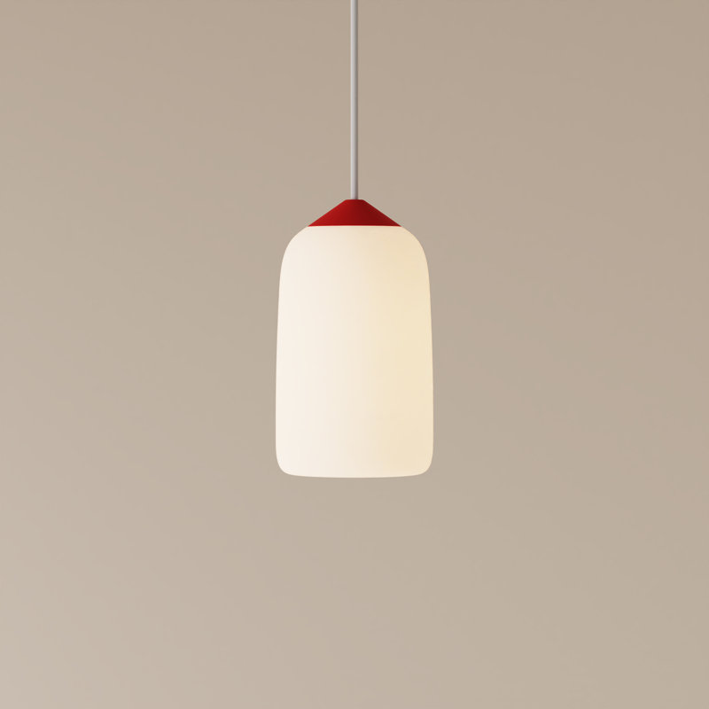 Goby Pendant Light, 21" H x 9" W x 5.25" D, Poppy, White