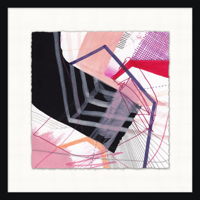 Wendover Art Group Tiny Drawing 1 - Picture Frame Graphic Art On Paper In Black;white;pink