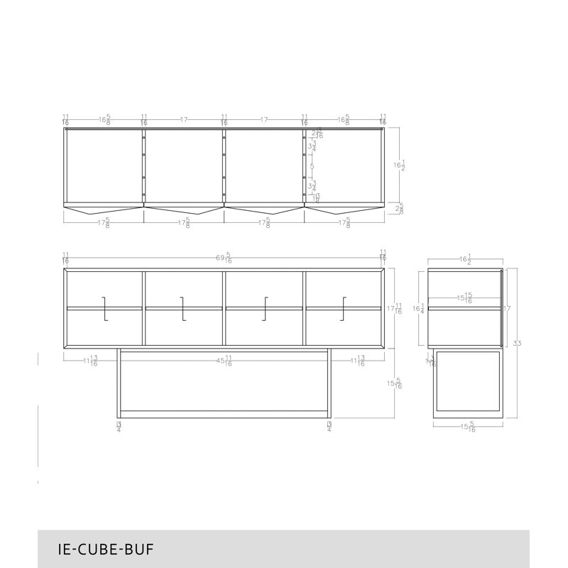 IE Series Cube Buffet, Natural