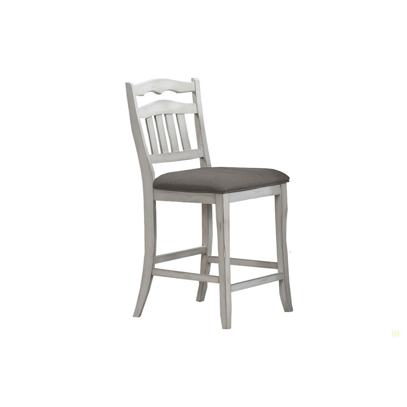 Chaises contemporaines à hauteur de comptoir rembourrées avec coussin de siège et échelle 2Pc