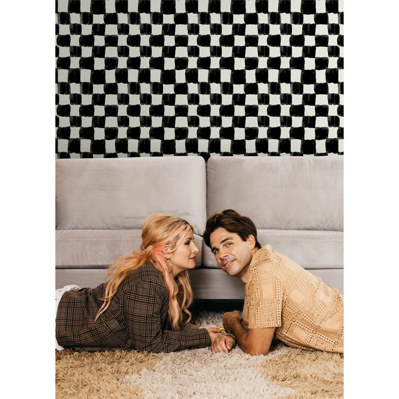 Rouleau de papier peint autocollant L 20,5 pi x l 18 po, Noir doux