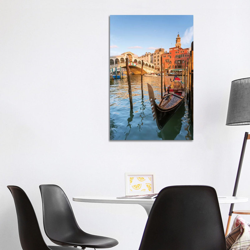 Rialto Bridge At Sunset, Venice by Matteo Colombo - Wrapped Canvas Print, 101.6 cm H x 66.04 cm W x 1.91 cm D