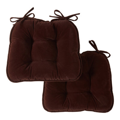 Coussin de siège d'intérieur réversible en velours côtelé