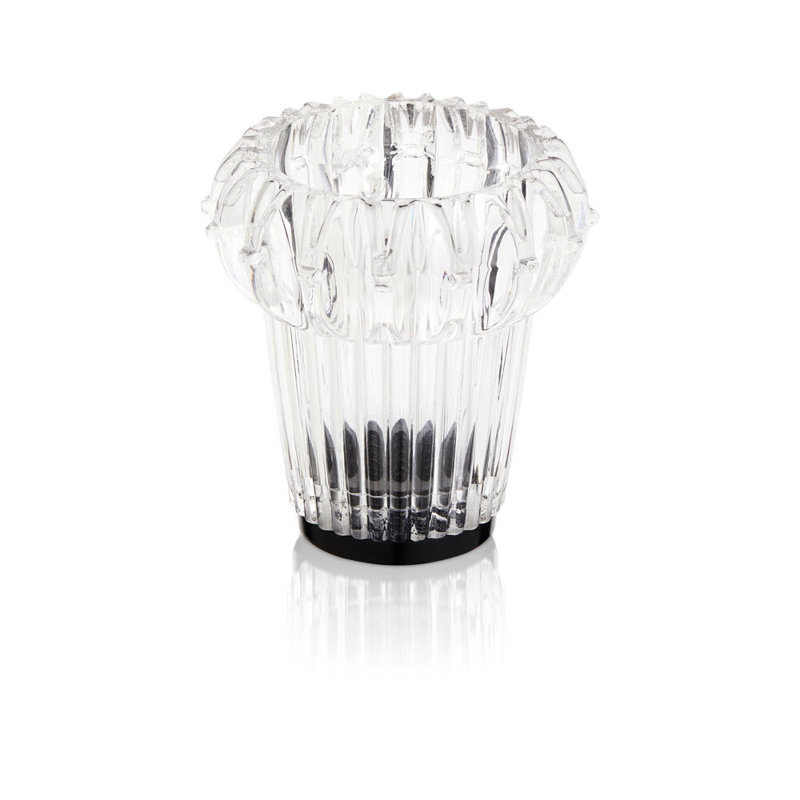 New Wave Eyeball - Base Crystal Accent, Black, 4" H x 5" W x 5" D