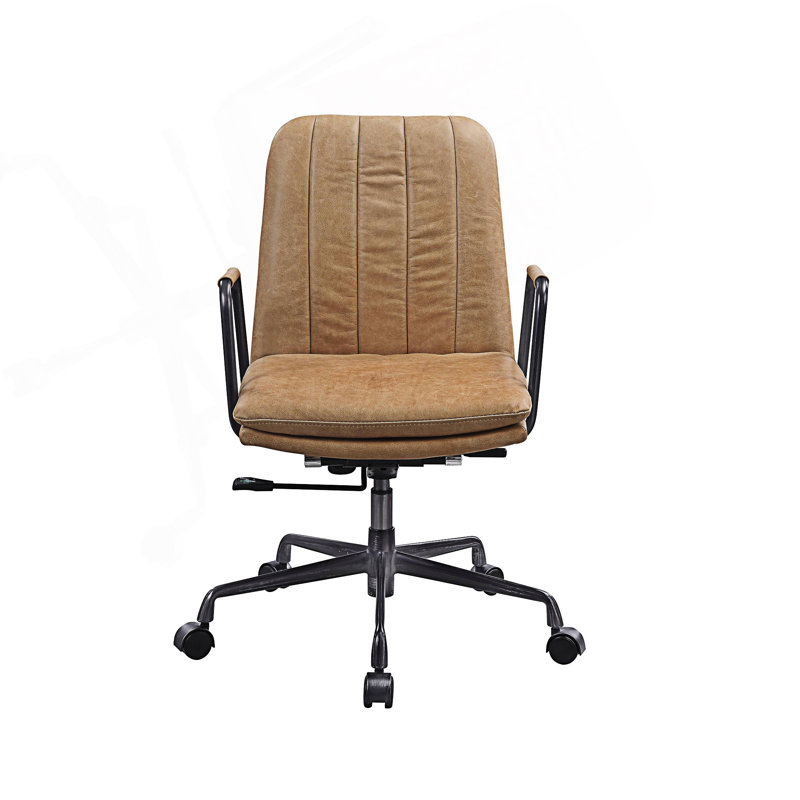 Chaise de bureau pivotante à 360 degrés, Brun