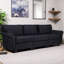 Canapé en velours côtelé à assise profonde de 94 po à 3 places Vero | Éponge et accoudoirs épaissis à rebond élevé, coussins amovibles, structure robuste en composite et bois massif pour le salon, l’appartement et le bureau-2007933148