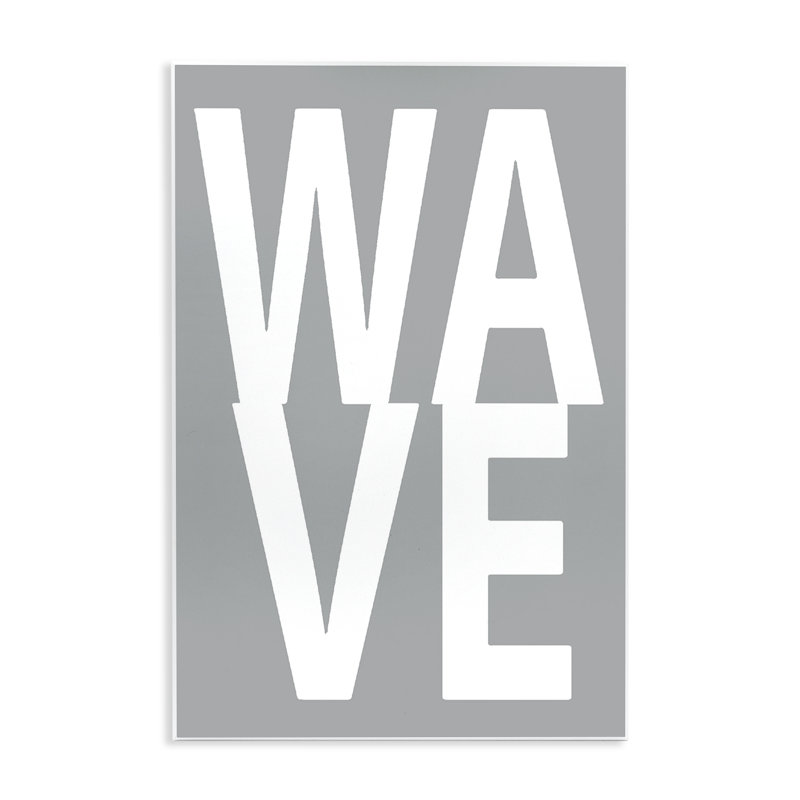 «Wave Wave» sur plaque murale grise par Jamie MacDowell, H 15 po x l 10 po