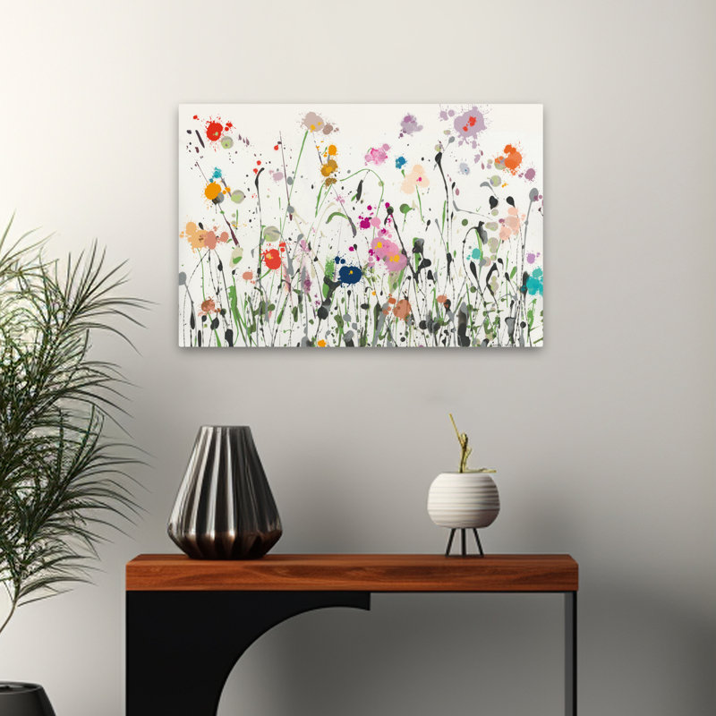 Champ français et fleurs parisiennes rétro III, H 24 po x l 16 po