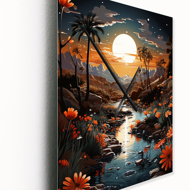 Horloge murale Desert Oasis II, Très grand