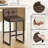 Sturdy Modern Low-Back Counter Height Bar Stools with Metal Frame and Faux Leather Upholstery-1014882652