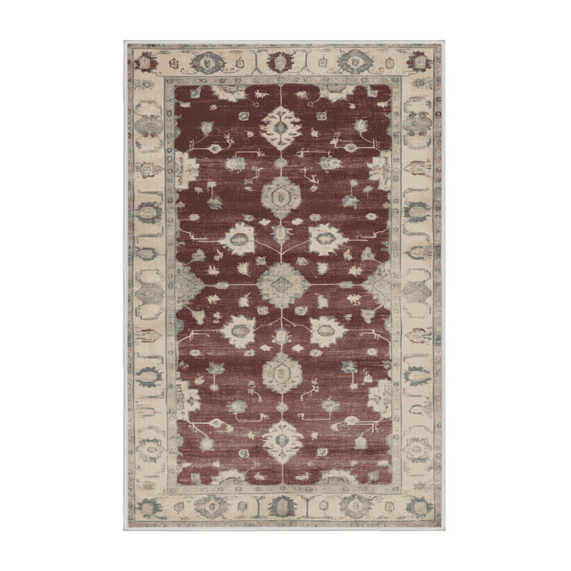 Machine Washable Overdyed Beige Area Rug, Rectangle 8' x 12'