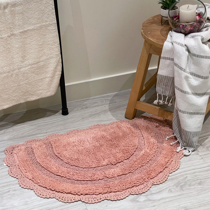 Tapis pour salle de bain Crouseville, Rosé