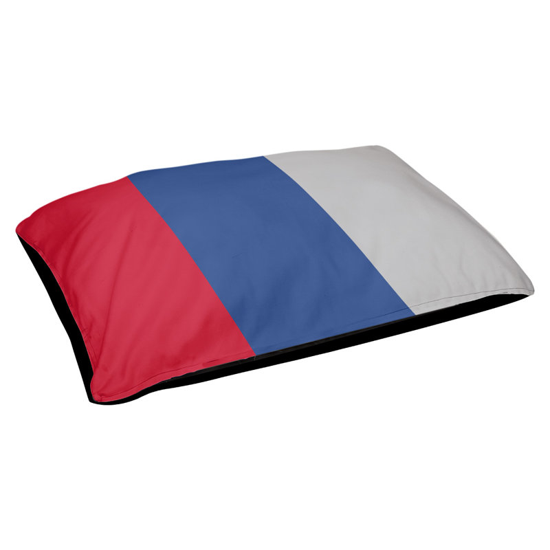 Oreiller Oklahoma, Moyen (l 28 po x P 18 po x H 9,5 po), Rouge / bleu royal / gris