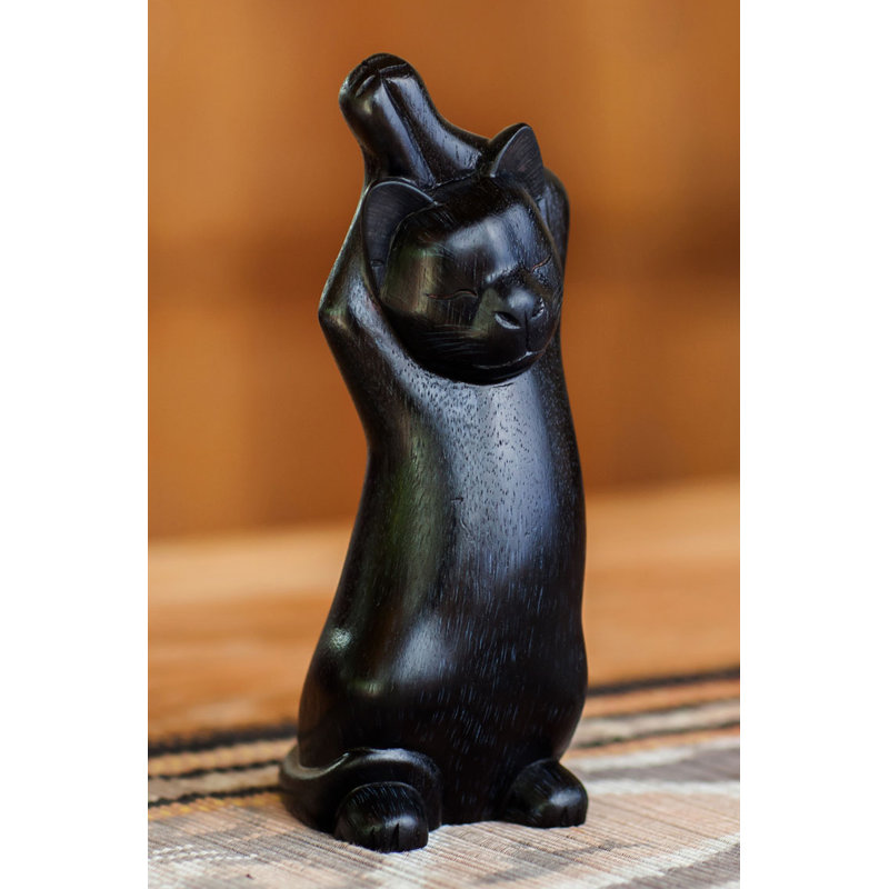 Figurine en bois pour chat stretch
