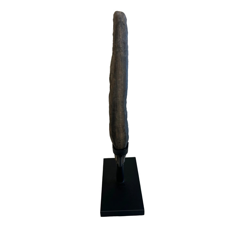 Approx. 18" High Lava Stone Disk with Iron Stand