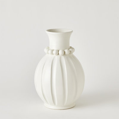 Pearl Vase-Matte White-Tall