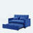 54Inch Adjustable Backrest Soft Futon Sofa With Double Armrest And Pouch Variable Bed-574059776
