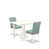 Vert saule / lin blanc