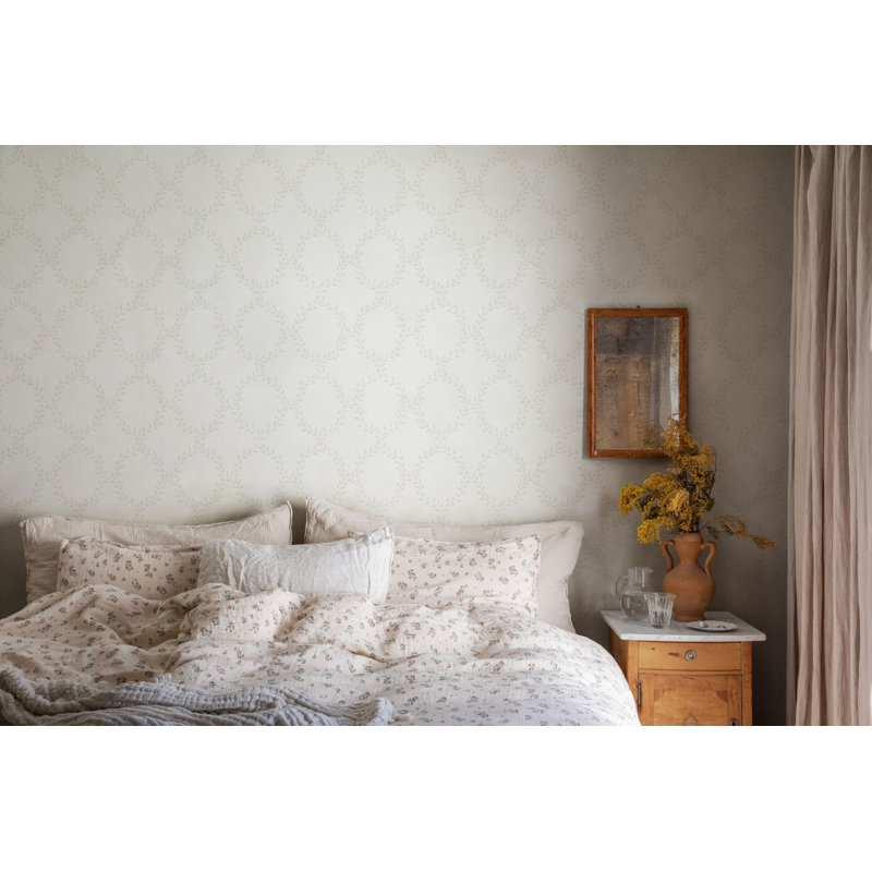 Wilma Geometric Wallpaper Roll by Hanna Wendelboo-Hansson, Eggshell