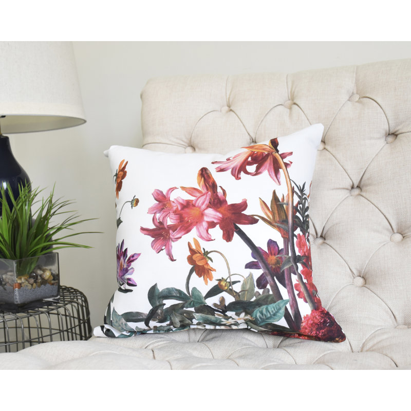 Housse et insert de coussin carré Fickle Florals, 18 po x 18 po