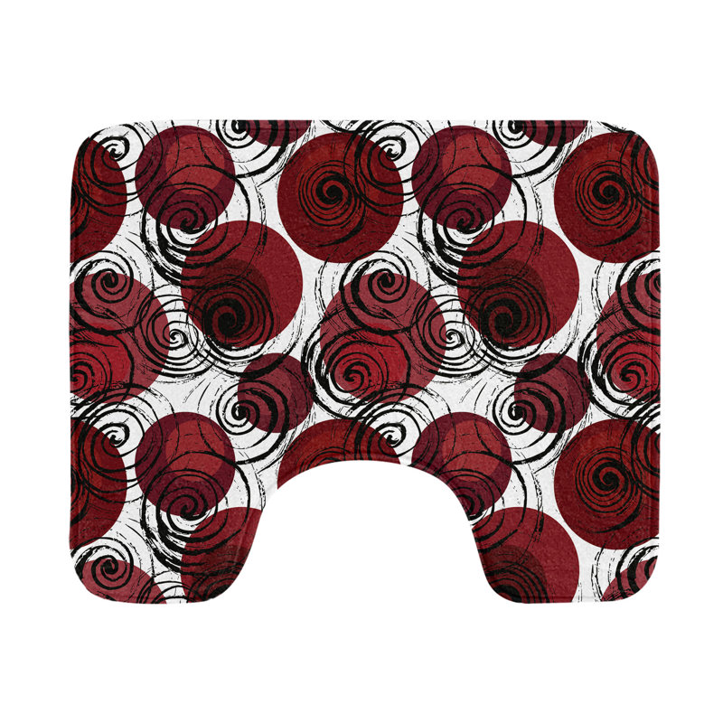 Tapis de salle de bain abstrait en U 20 po gris marron