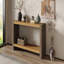 Vintage Industrial Console Table, With Dovetail Joinery And Distressed Wood Veneer Finish