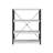 Versatile Freestanding Bookshelf with Faux Concrete Shelves and Metal Frame