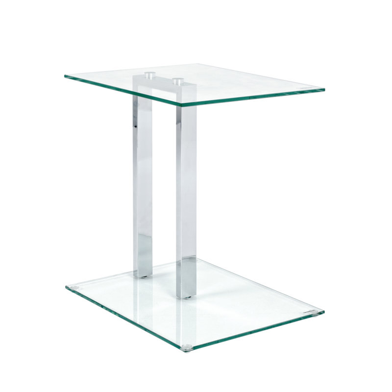 Holly Glass Top C Table End Table