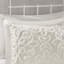 Ensemble de couvre-lit 3 pièces en chenille de coton touffeté blanc cassé double / grand-117487291-117487290