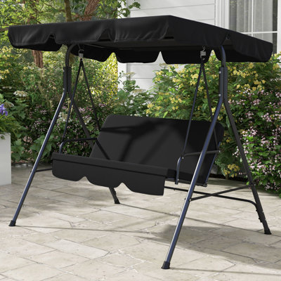 3-Seat Outdoor Patio Swing Chair With Removable Cushion For Patio, Garden by Arlmont & Co.