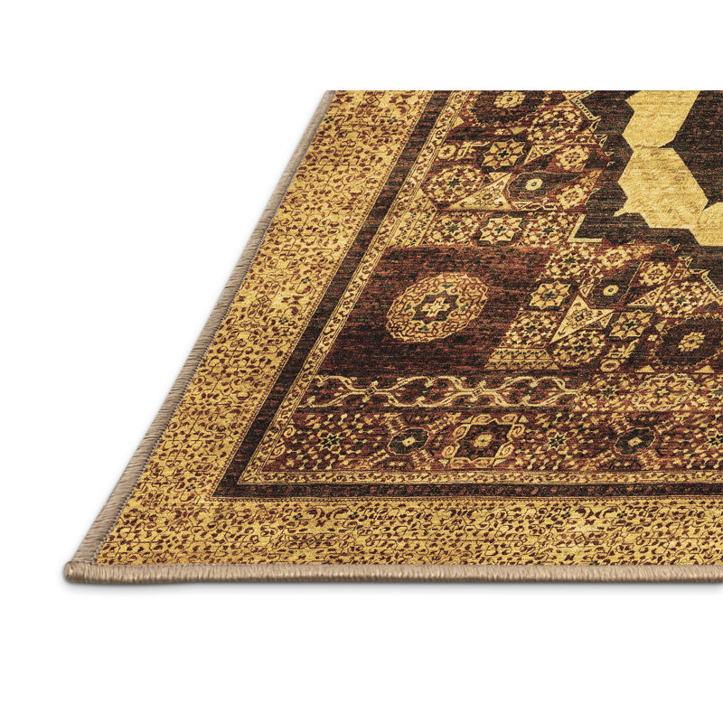 Washable Oriental Indoor Rug, Rectangle 5' x 7'