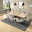 Ensemble de table de salle à manger extensible moderne avec rangement, panneau de fibres à densité moyenne et métal, pour la maison et le bureau