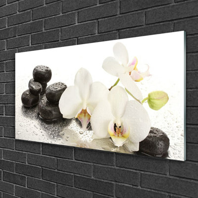 Flower Stones - No Frame Print on Glass