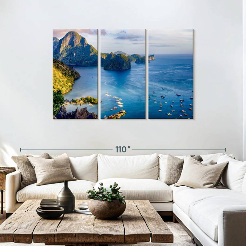 Zone côtière de Gillard El Nido, H 24 po x l 38 po